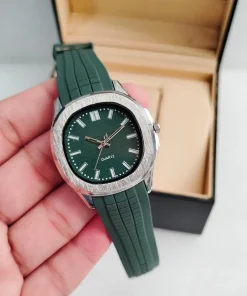 Quartz Watch - 1 Pc with Textured Rubber Strap