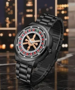 Roulette Watch Fashionable Colorful Quartz Watch 360 Rotating Dial